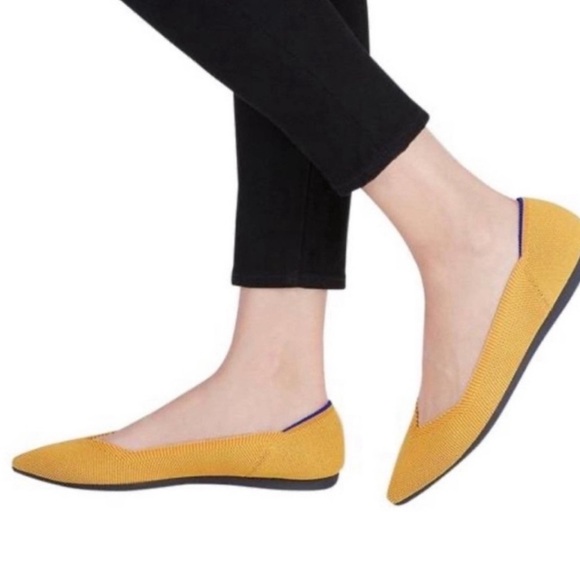 ROTHYS THE POINT WOMEN'S MARIGOLD FLATS SHOES SIZE 8- EUC - Picture 2 of 8